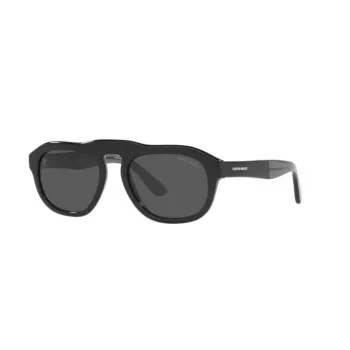 GIORGIO ARMANI MAN AR8173-500187 Taisnstūra saulesbrilles Melna/Pelēka 52mm