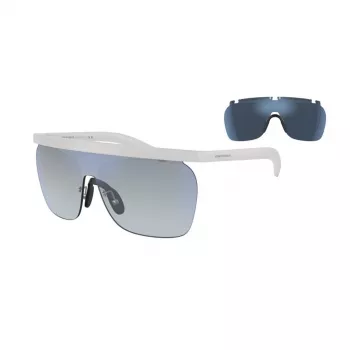 Giorgio Armani vīriešu saulesbrilles AR8169-5344D6 kvadrātveida rāmis caurspīdīgi pelēks tumši pelēks UV400