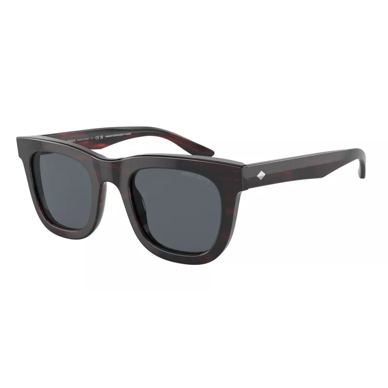 GIORGIO ARMANI Vīriešu saulesbrilles AR8171-5963R5 Havana/Brūns Acetāts Kvadrātveida rāmis 49mm