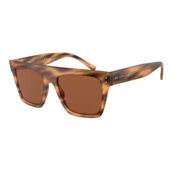 GIORGIO ARMANI SAULES BRILLES AR8177-592173 Unisex Havana Brūns Kvadrātveida Acetāts 52/20/140 mm