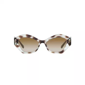 Giorgio Armani sieviešu AR8144-588113 havannas acetāta saulesbrilles - kvadrātveida rāmis, brūnas gradienta lēcas, UV400
