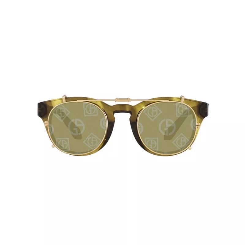 GIORGIO ARMANI Sieviešu saulesbrilles AR8190U59871W - Taisnstūra acetāta rāmis, pelēkas lēcas, 50/19/140 mm