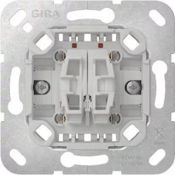 Gira 312800 2 polu pārslēga spiedpogas ieliktnis, 10A 250V AC, skrūvju spailes, iegremdēts