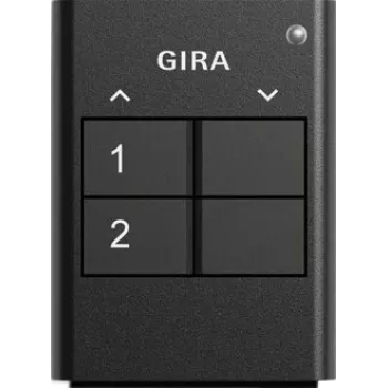 GIRA 535210 bezvadu rokas raidītājs sistēmai 3000, 2 kanālu RF, ar bateriju, balts