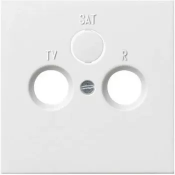 Gira vāciņš TV, radio, SAT kontaktligzdai, Flächenschalter dizains, tīri balts 0869112