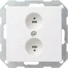 Gira skaļruņu kontaktligzdas ieliktnis System 55, Standard 55, E2, Event, Event Klar, Event Opak, Esprit, ClassiX tīri balts (040203)