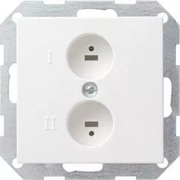 Gira skaļruņu kontaktligzdas ieliktnis System 55, Standard 55, E2, Event, Event Klar, Event Opak, Esprit, ClassiX tīri balts (040203)
