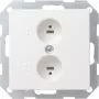 Gira skaļruņu kontaktligzdas ieliktnis System 55, Standard 55, E2, Event, Event Klar, Event Opak, Esprit, ClassiX tīri balts (040203)
