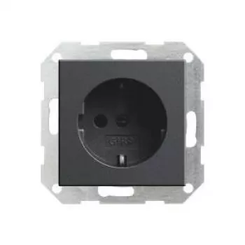Gira Schuko kontaktligzdas ieliktnis, System 55, antracīta 018828