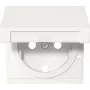 Gira SCHUKO kontaktligzda ar atlokāmu vāciņu, tīri balta, modelis 492227