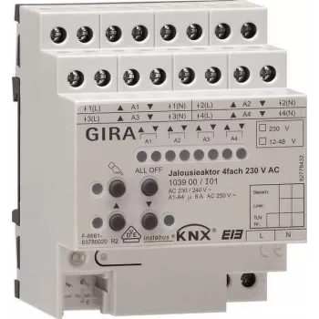 GIRA Aizkaru izpildmehānisms 4-kanālu REG KNX/EIB 230V AC 103900
