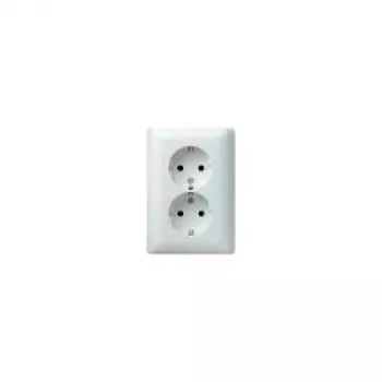 Gira Standard 55 rāmis Schuko dubultligzdai, tīri balts zīdmatēts (0780 04)