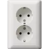Gira Standard 55 dubultā SCHUKO kontaktligzda tīri balta matēta (078804)
