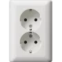 Gira Standard 55 dubultā SCHUKO kontaktligzda tīri balta matēta (078804)