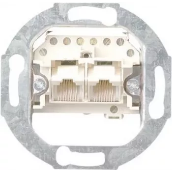 Gira atbalsta gredzens ar centrālo plāksni UAE/IAE/ISDN ligzdām, System 55, E2, Event, Esprit, ClassiX, F100, 1 vietas, iedziļināti montējams, 50x50 mm atvērums, bez halogēna termoplasts 018700