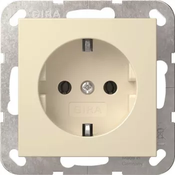 Gira System 55 SCHUKO kontaktligzda krēmkrāsā (418801)