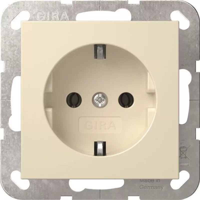 Gira System 55 SCHUKO kontaktligzda krēmkrāsā (418801)