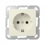 Gira System 55 SCHUKO kontaktligzda krēmkrāsā (418801)