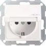 Gira System 55 Schuko kontaktligzdas ieliktnis, tīri balts spīdīgs, 16 A, 250 V, skrūvju spailes, ierīkojams 045403
