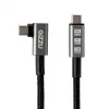 Gizzu 100W 10Gbps Type-C leņķa kabelis 1m