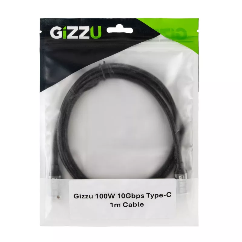 GIZZU 100W 10Gbps USB-C 2m kabelis