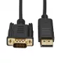 Gizzu 1080P DisplayPort uz VGA kabelis 1,8 m polikarbonāta