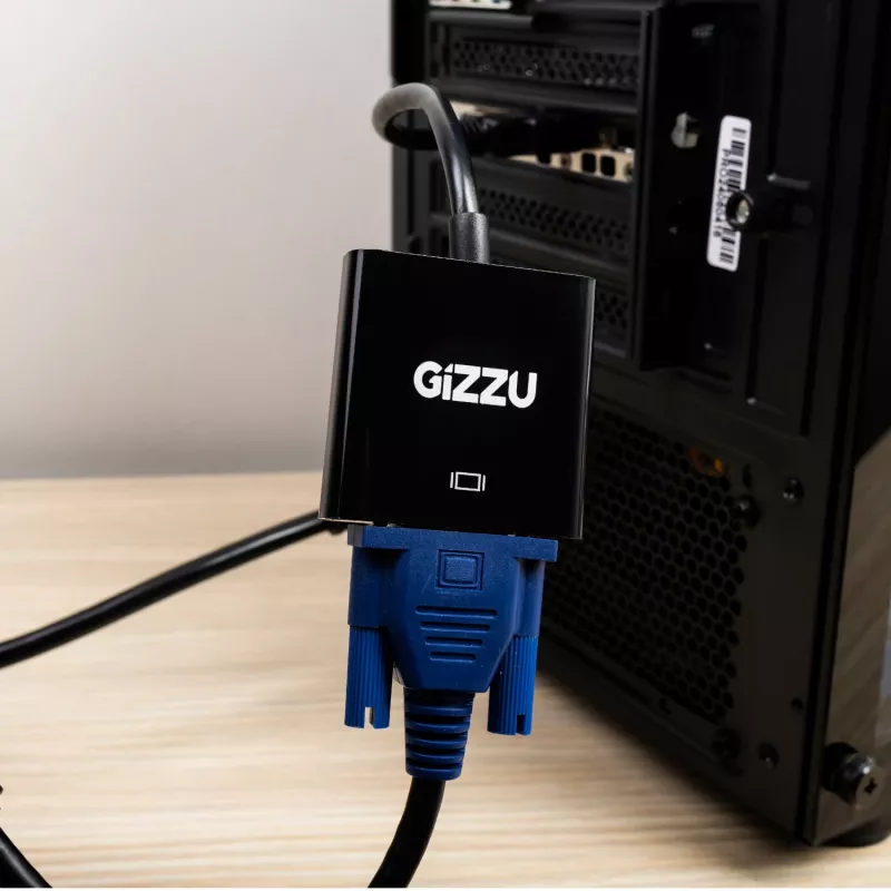 Gizzu 1080P HDMI uz VGA adapteris Poly