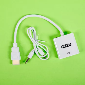 Gizzu 1080P HDMI uz VGA adapteris ar audio