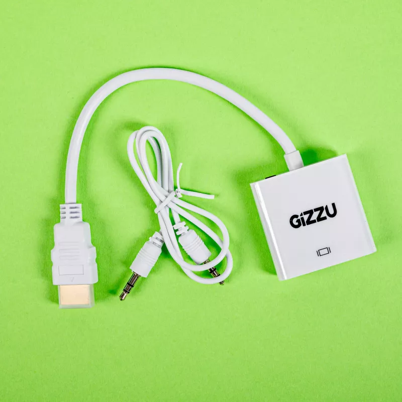 Gizzu 1080P HDMI uz VGA adapteris ar audio