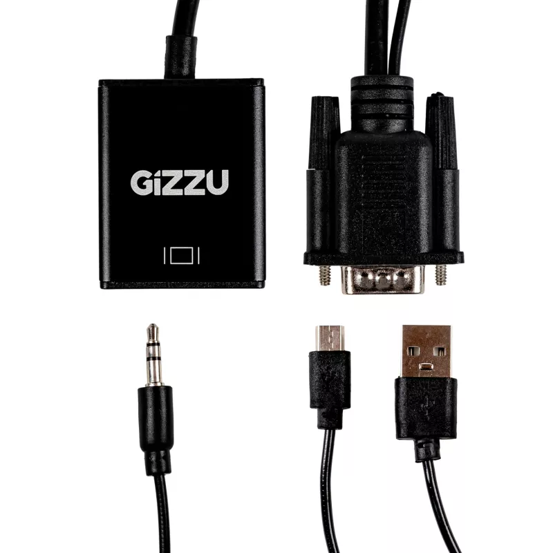 Gizzu 1080P VGA uz HDMI adapteris ar audio