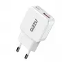 Gizzu 2-Portu 30W GaN sienas lādētājs USB-C PD + USB-A QC balts
