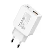 Gizzu 2-Port 45W GaN sienas lādētājs USB-C PD & USB-A QC balts