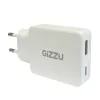 Gizzu 2 portu 65W GaN sienas lādētājs