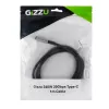 GIZZU 240W 20Gbps USB-C uz USB-C pīts kabelis 1m melns