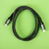 GIZZU 240W 480Mbps USB-C uz USB-C pīts kabelis 1m melns