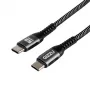GIZZU 240W 480Mbps USB-C uz USB-C pīts kabelis 1m melns