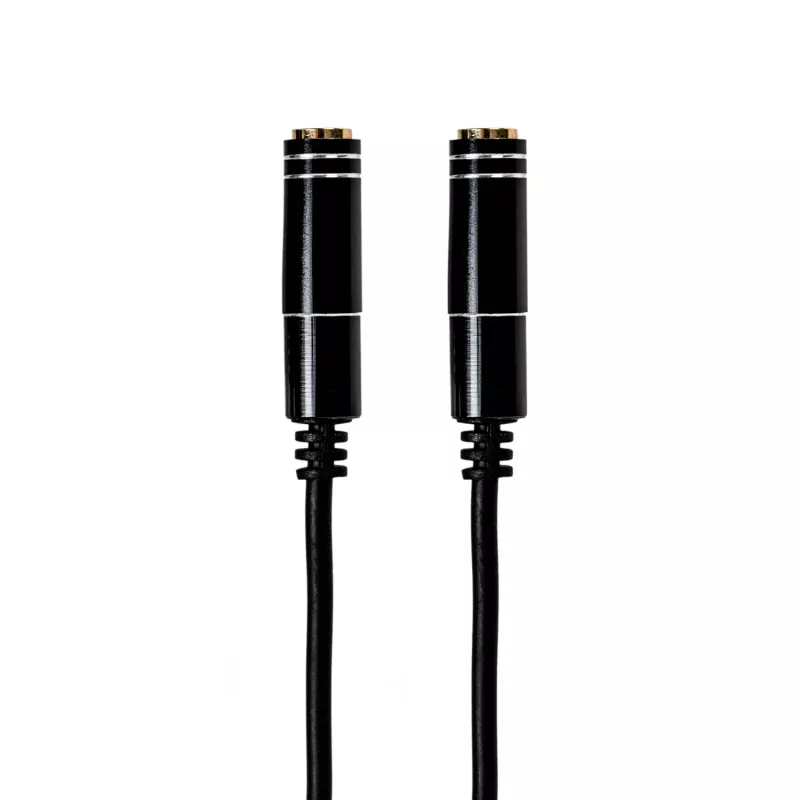 Gizzu 3-Pole Audio Splitter Cable - Melns