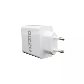 GIZZU 36W USB-C PD & QC3.0 divu portu sienas lādētājs - balts