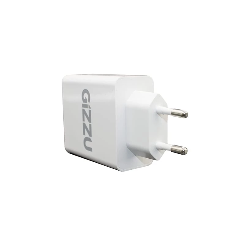 GIZZU 36W USB-C PD & QC3.0 divu portu sienas lādētājs - balts