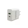 GIZZU 36W USB-C PD & QC3.0 divu portu sienas lādētājs - balts