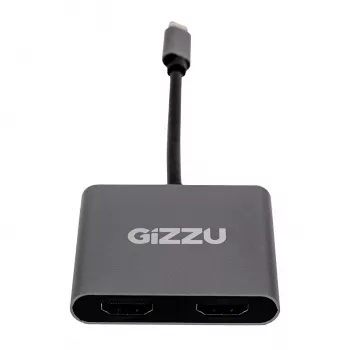 Gizzu 4-in-1 Type-C uz Dual HDMI centrmezgls