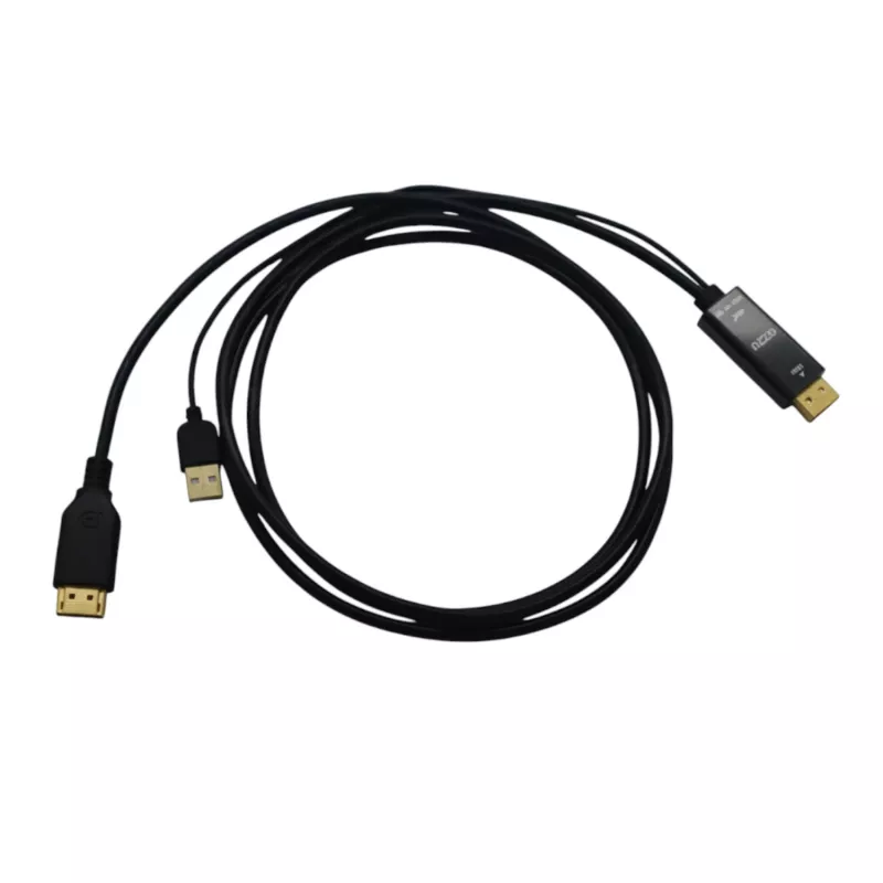 Gizzu 4K HDMI uz DisplayPort aktīvais pārveidotāja kabelis 1,8 m melns