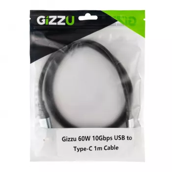 GIZZU 60W 10Gbps USB uz Type-C 2m kabelis
