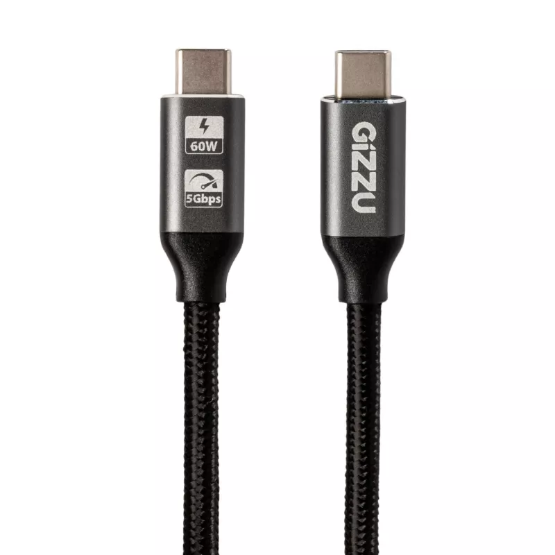GIZZU 60W 5Gbps Type-C 1m kabelis