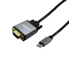 Gizzu Full HD USB-C uz VGA adaptera kabelis 1,8 m melns