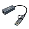 Gizzu High Speed Type-C/A Gigabitu adapteris Poly