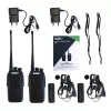 Gizzu Patrol Walkie Talkie komplekts PMR446 8 kanālu divvirzienu radio ar VOX, skenēšanu, lukturīti – melns/oranžs (2 iepakojums)