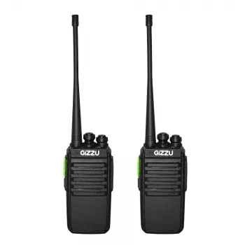 Gizzu Patrol Walkie Talkie komplekts PMR446 8 kanālu divvirzienu radio ar VOX, skenēšanu, lukturīti – melns/oranžs (2 iepakojums)
