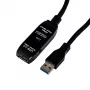 Gizzu USB 3.0 aktīvais pagarinātāja kabelis 5m - Melns