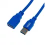 Gizzu USB 3.0 pagarinātājkabelis 2m – 5Gbps, vīrietis uz sievieti, melns